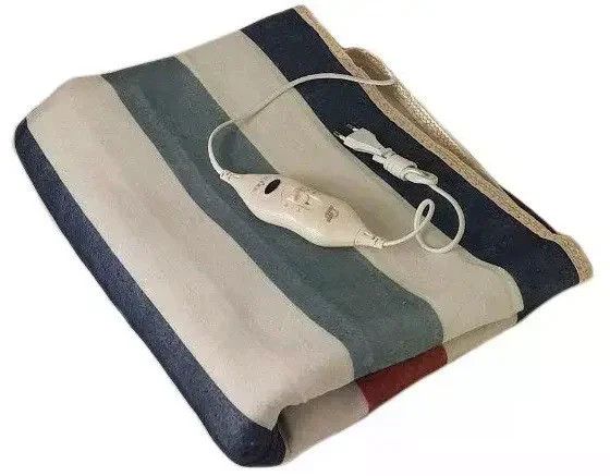 Електропростирадло Electric Blanket 150×120 см з регулюванням температури, різнокольорові смуги | Зображення 3