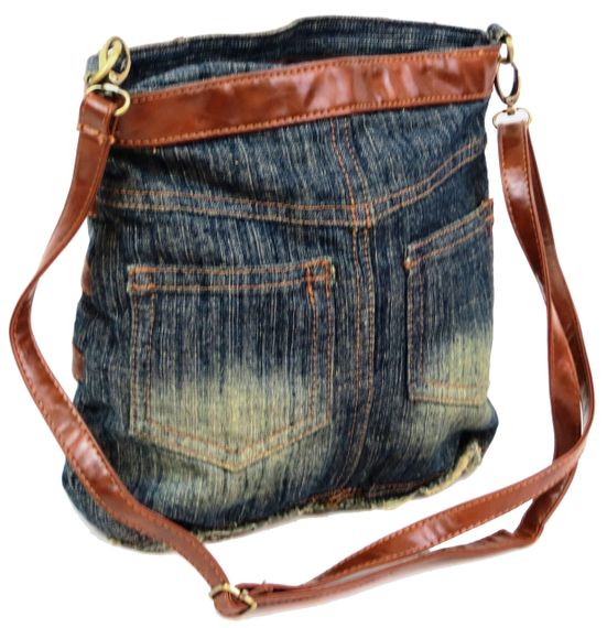 Джинсовая сумка Fashion jeans bag темно-синяя | Зображення 4