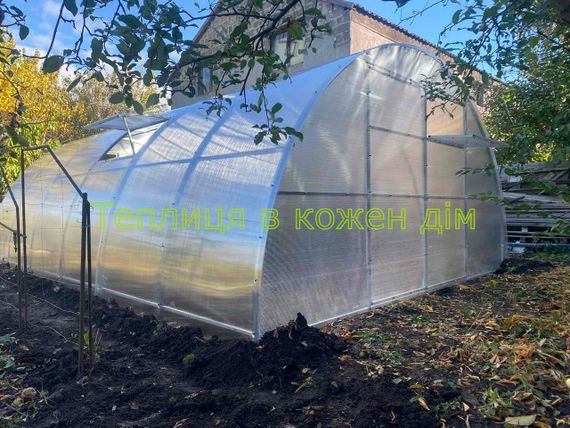 Теплиця "СТАНДАРТ" 4*8*2,10 (ш.д.в.) 32 кв. м., покрита полікарбонатом 4 мм, від виробника.
