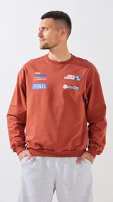 Світшот з принтом чоловічий LAWA P-MB02371 2XL Теракотовий shop (2000999547584)