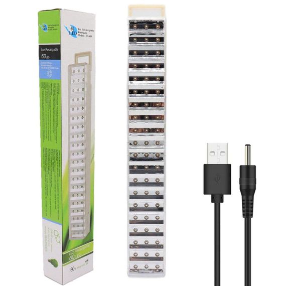 Аварийный светильник-фонарь с USB-DC зарядкой, 60 LED, HY-619 / Аккумуляторная LED лампа / Переносной фонарь