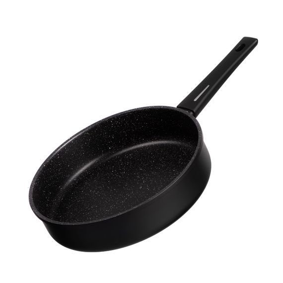 Сковорода ARDESTO глибока з кришкою Gemini Gourmet Andria, 28см, алюміній, чорний (AR1928GMG)