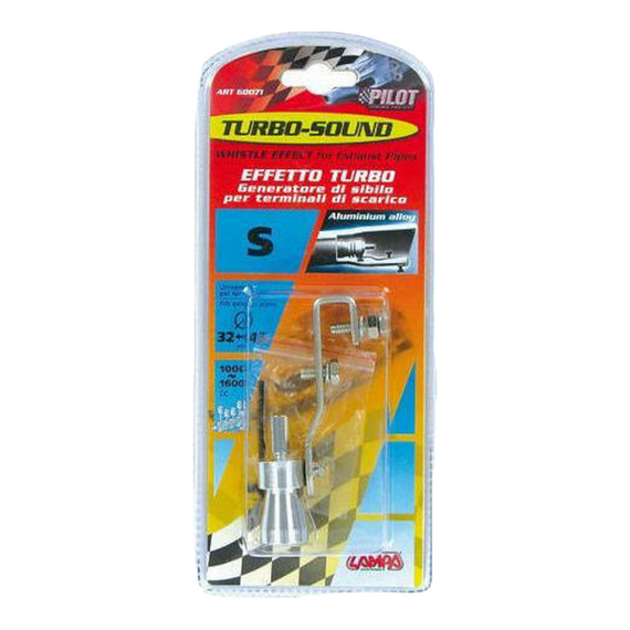 Автомобильный турбо звуковой свисток на выхлопную трубу Turbo Sound Серебро