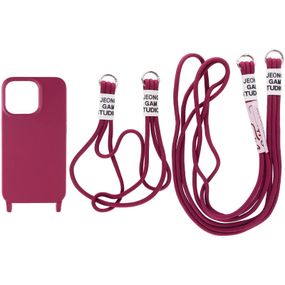 Чохол TPU two straps California для Apple iPhone 13 Pro Max (6.7") Червоний / Rose Red