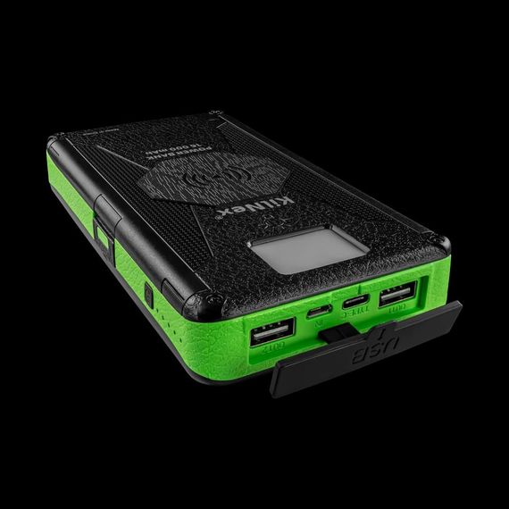 СОНЯЧНЕ ПОРТАТИВНИЙ ЗАРЯДНИЙ ПРИСТРІЙ KILNEX POWER BANK 16000 "LEXX" + БЕЗДРОТОВА ЗАРЯДКА | Зображення 4