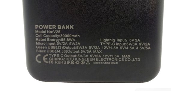 Power Bank 45000 mAh 2,1А реальна ємність PZX C166 зарядка зовнішній акумулятор павербанк сертифікований | Зображення 1