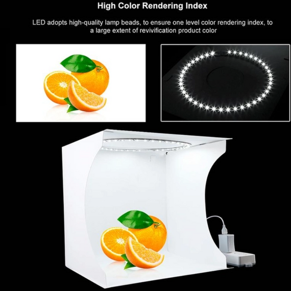 Куб для предметної зйомки, Світловий фотобокс підсвічуванням для предметної зйомки   знижка | Зображення 3