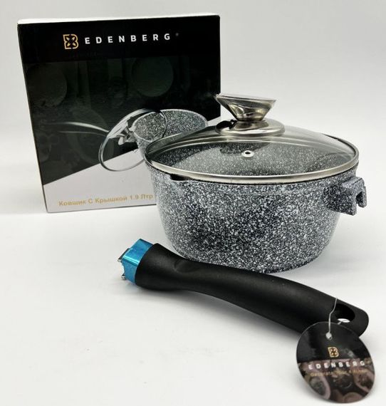 Сотейник ковш Edenberg EB-8046 с гранитным покрытием с крышкой 1,9 л | Зображення 5