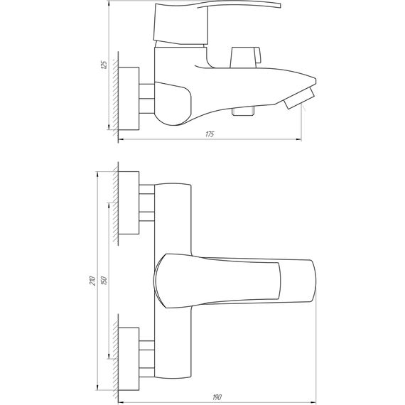 Змішувач для ванни Globus Lux QUEENSLAND GLQU-102N | Зображення 1