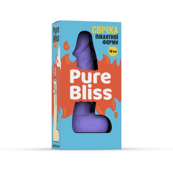 Свічка у вигляді члена Pure Bliss MINI Violet 15 см | Зображення 5
