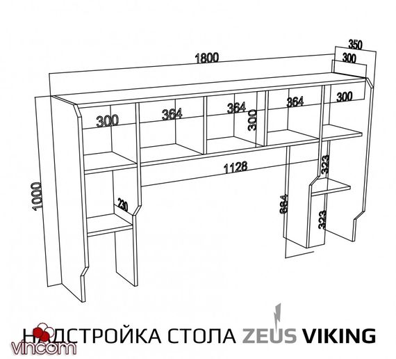 Геймерский стол ZEUS Viking-3М 180х85 черныйбелый | Зображення 3