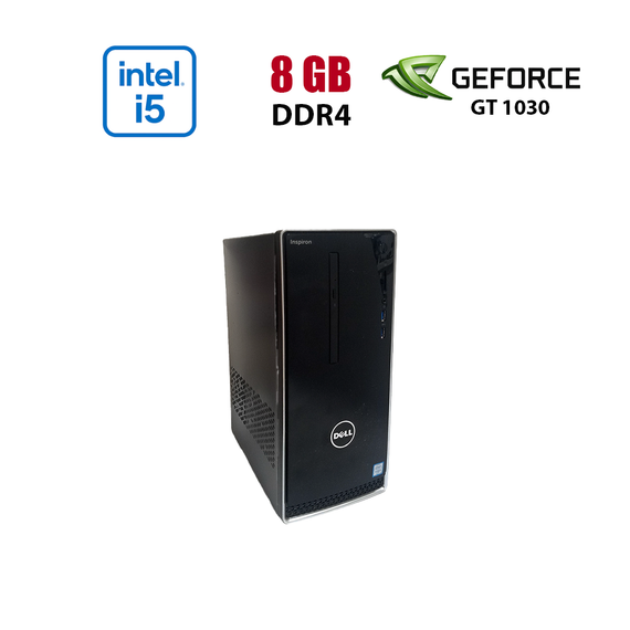 ПК Dell Inspirion 3668 Tower / Intel Core i5-7400 (4 ядра по 3.0 - 3.5 GHz) / 8 GB DDR4 / 256 GB SSD / nVidia GeForce GT 1030, 2 GB GDDR5, 64-bit / Wi-Fi+Bluetooth / DVD / Win 10 Home Lic б/в