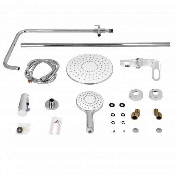 Душевая система универсальная Lidz Latwa 1030 на три потребителя (с изливом) (k35) LDLAT1030WHI45427 White | Зображення 8