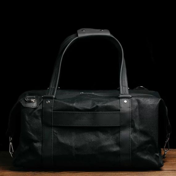 Сумка дорожня Skin and Skin Stout Канвас M 45x22x23 см Чорна (KBLBM-M) | Зображення 1