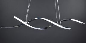 Люстра світлодіодна підвісна LED світильник для квартири на стелю лед 27454 Хром 25-100х14х120 см.