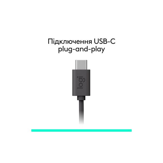 Навушники Logitech H390 USB-C Midnight Black (981-001576) | Зображення 3