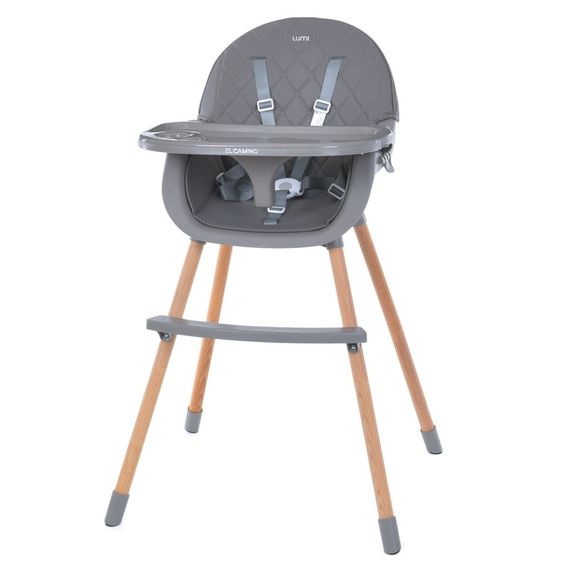Стільчик для годування LUMI ME 1111 Gray екошкіра