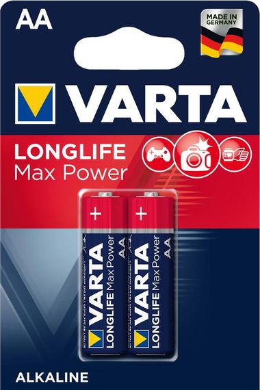 Батарейка VARTA LONGLIFE MAX POWER AA   BLI 2 ALKALINE (04706101412)