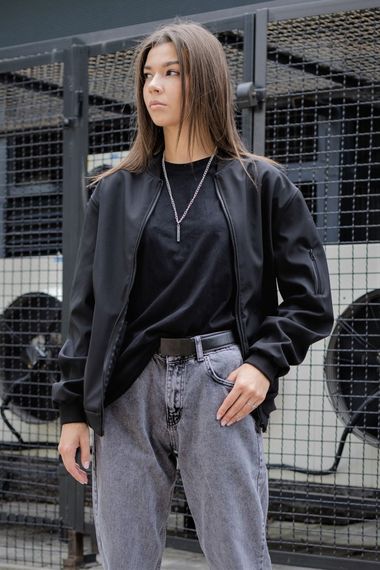 Утеплений бомбер Without softshell black | Зображення 3