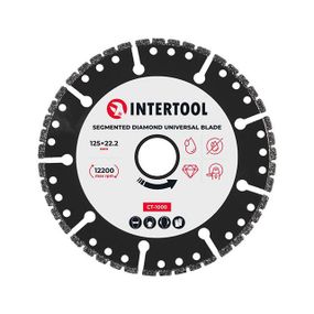 Диск алмазний універсальний сегментний 125**22.2 мм, на кутову шліфувальну машину INTERTOOL CT-1000