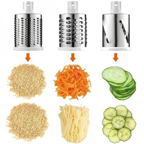 Овощерезка с насадками голубая / Мультислайсер ручной / Овощерезка для GN-423 нарезки соломкой | Зображення 8