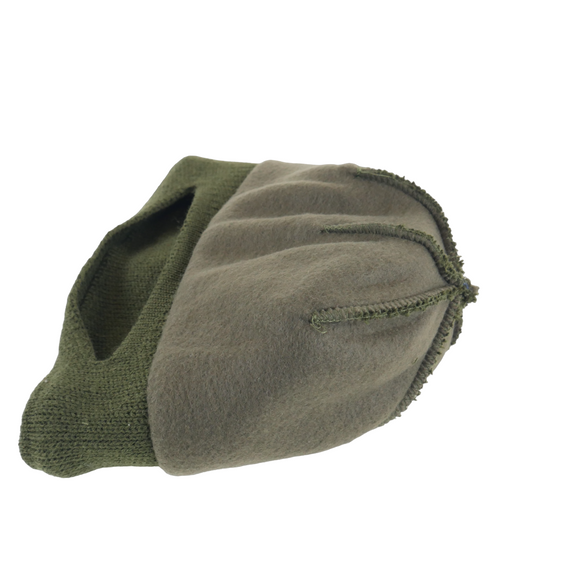 Шапка-балаклава вязаная на флисе олива | Зображення 7