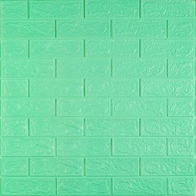 3D панель самоклеюча 700х770х3мм цегла М'ята (012-3) SW-00000233
