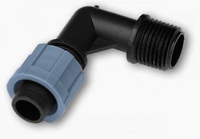 Коліно сполучне Bradas крапельна стрічка – різьба зовнішня 3/4" 25 шт