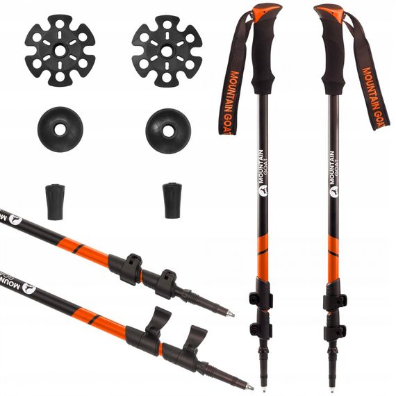 Трекінгові палиці Mountain Goat Peak+ 60-135 см MG0006 Black/Orange (P-5907739318275) | Зображення 5