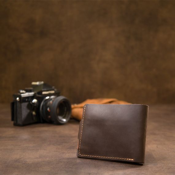 Кожаное мужское портмоне GRANDE PELLE 11460 Коричневый | Зображення 6