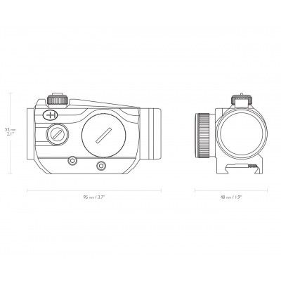 Коллиматорный прицел Hawke Vantage 1x25 - Weaver 3 MOA Dot (12103) | Зображення 3