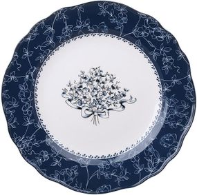 Набір обідніх тарілок із порцеляни Sapphire Line: Maxi, D=26 см (2 шт.)
