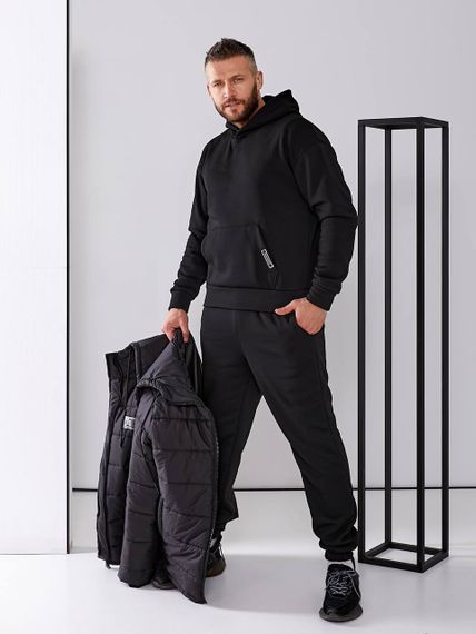 Чоловічий спортивний костюм трійка колір чорний р.XL 448009 | Зображення 4