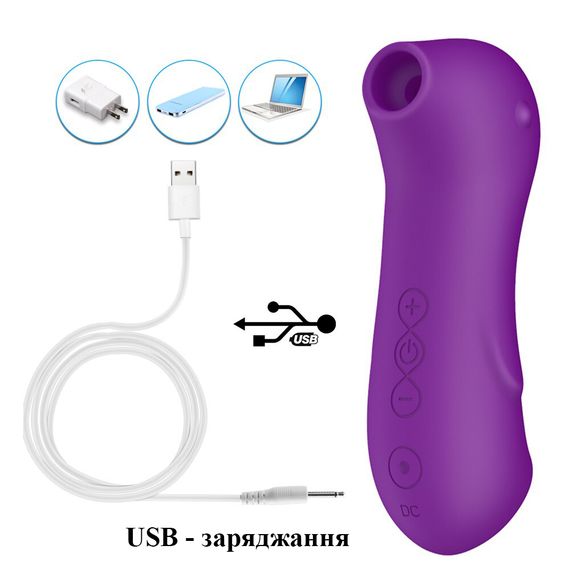 Вакуумний стимулятор клітора (фіолетовий, USB) | Зображення 6