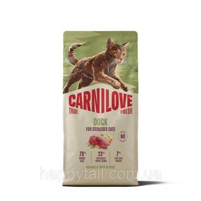 Сухой беззерновой корм для стерилизованных кошек Carnilove True Fresh Duck Sterilised с уткой 6 кг