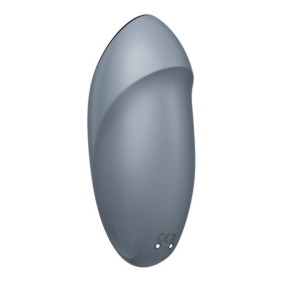 Вибростимулятор-пульсатор Satisfyer Tap & Climax 1 Bluegrey, эффект постукивания пальцем, 2 мотора | Зображення 4