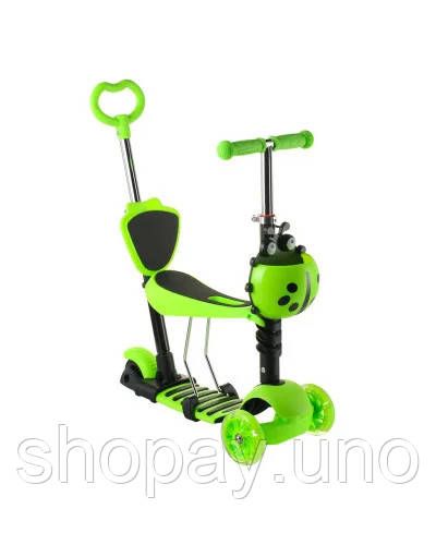 Триколісний дитячий самокат 5 в 1 з батьківською ручкою та сидінням Scooter | Зображення 4