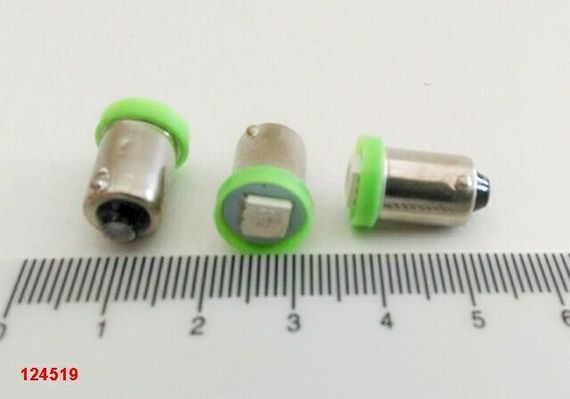 Лампа світлодіод з/ц 12V T4W BA9s 1SMD зелена