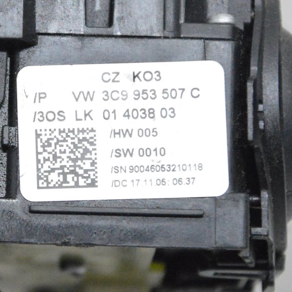 Підрульовий перемикач в зборі Volkswagen Passat B6 2005-2010 Фольксваген Пассат б6 3C9953513C 3C9953507C | Зображення 6