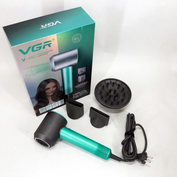 Фен професійний VGR V-440. Колір: зелений | Зображення 2