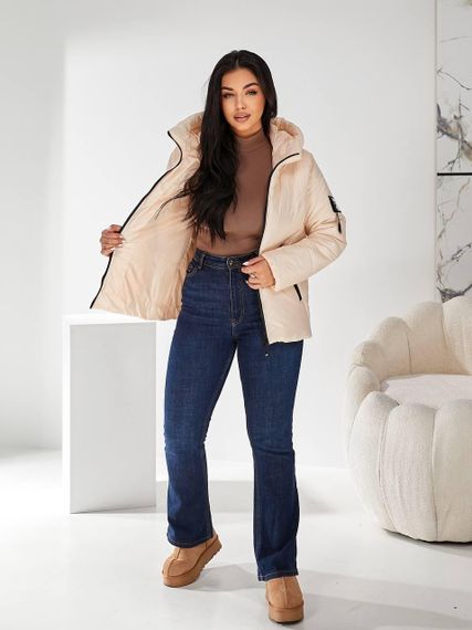 Жіноча демісезонна куртка, арт. 1008, молоко | Зображення 5