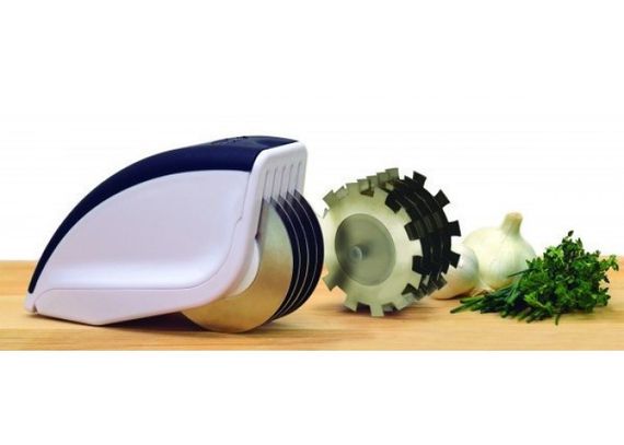Ніж для нарізки 3 в 1 Rolling Mincer w-53 та Tenderizer з часниковим пресом овочерізка | Зображення 3