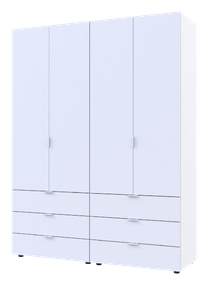 Комплект шкафов для одежды Doros Гелар (2 шт.) 155х49,5х203,4 см Белый (DRS-011104)