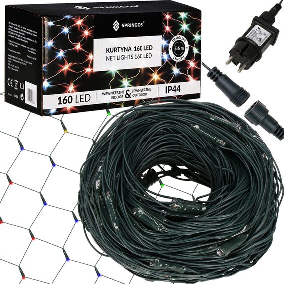 Гірлянда сітка Springos 2 x 2.6 м 160 LED CL4014 Mix | Зображення 3
