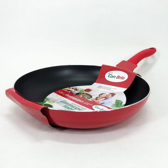 Сковорода з антипригарним покриттям "XYLAN" Con Brio CB-2614 26 см, сковорода для смаження. Колір: червоний | Зображення 2