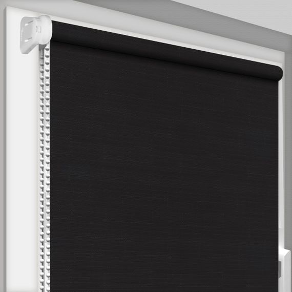 Рулонная штора Rolets Лён 1-2136-1150 115x170 см открытого типа Черная