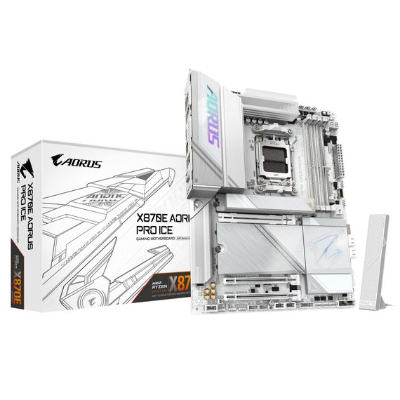 Материнская плата GIGABYTE X870E AORUS PRO ICE sAM5 X870 4xDDR5 M.2 HDMI Wi-Fi BT ATX X870E_AORUS_PRO_ICE | Зображення 5