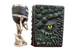 Подарунковий набір Келих 3D Скелет на Колені та Блокнот 3D «Око Лісового Дракона»