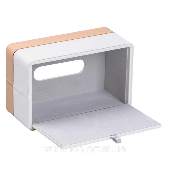 Салфетница из эко кожи 21.5х14х9 см органайзер для салфеток на стол HP-3-209 | Зображення 4