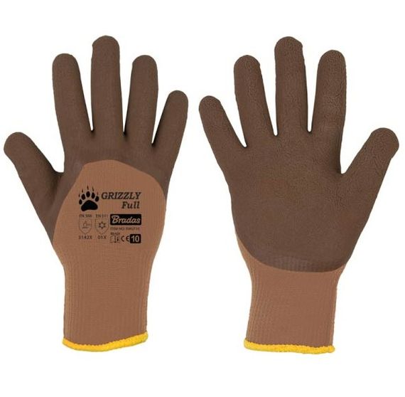 Рукавички захисні Bradas GRIZZLY FULL латекс розмір 10 RWGF10
